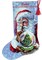DIY Dimensions Santas Snow Globe Counted Cross Stitch Stocking Kit 08985